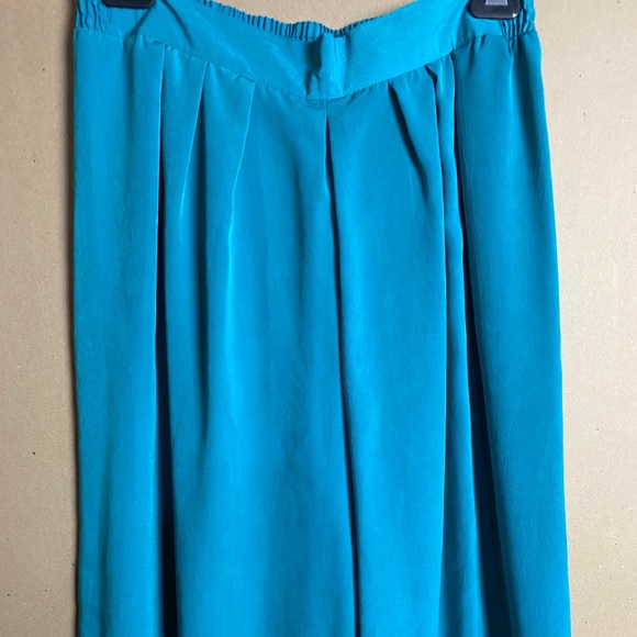 Vintage High Waist Shorts Pleated Front Teal Green - Picture 3 of 7